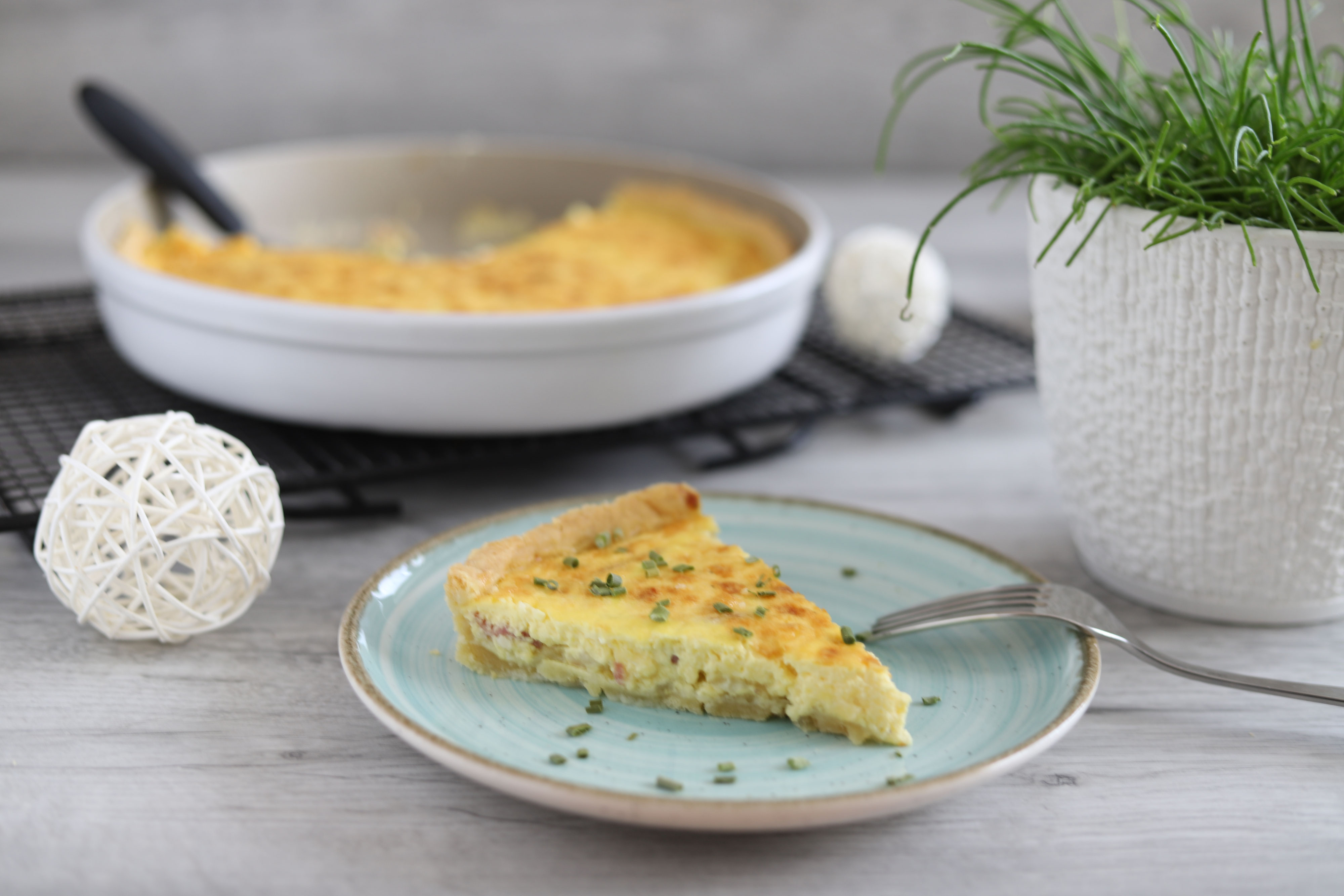 Quiche Lorraine Lothringer Specktorte In Der Runden Ofenhexe Von