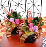 扇型花器を使ったお正月アレンジレッスン - 【セ・タケミ-Preserved