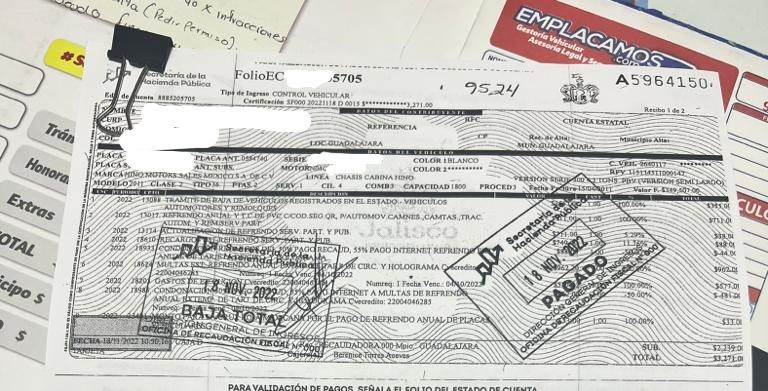 DAR DE BAJA UNAS PLACAS EN JALISCO - EMPLACAMOS, VALIDAMOS Y