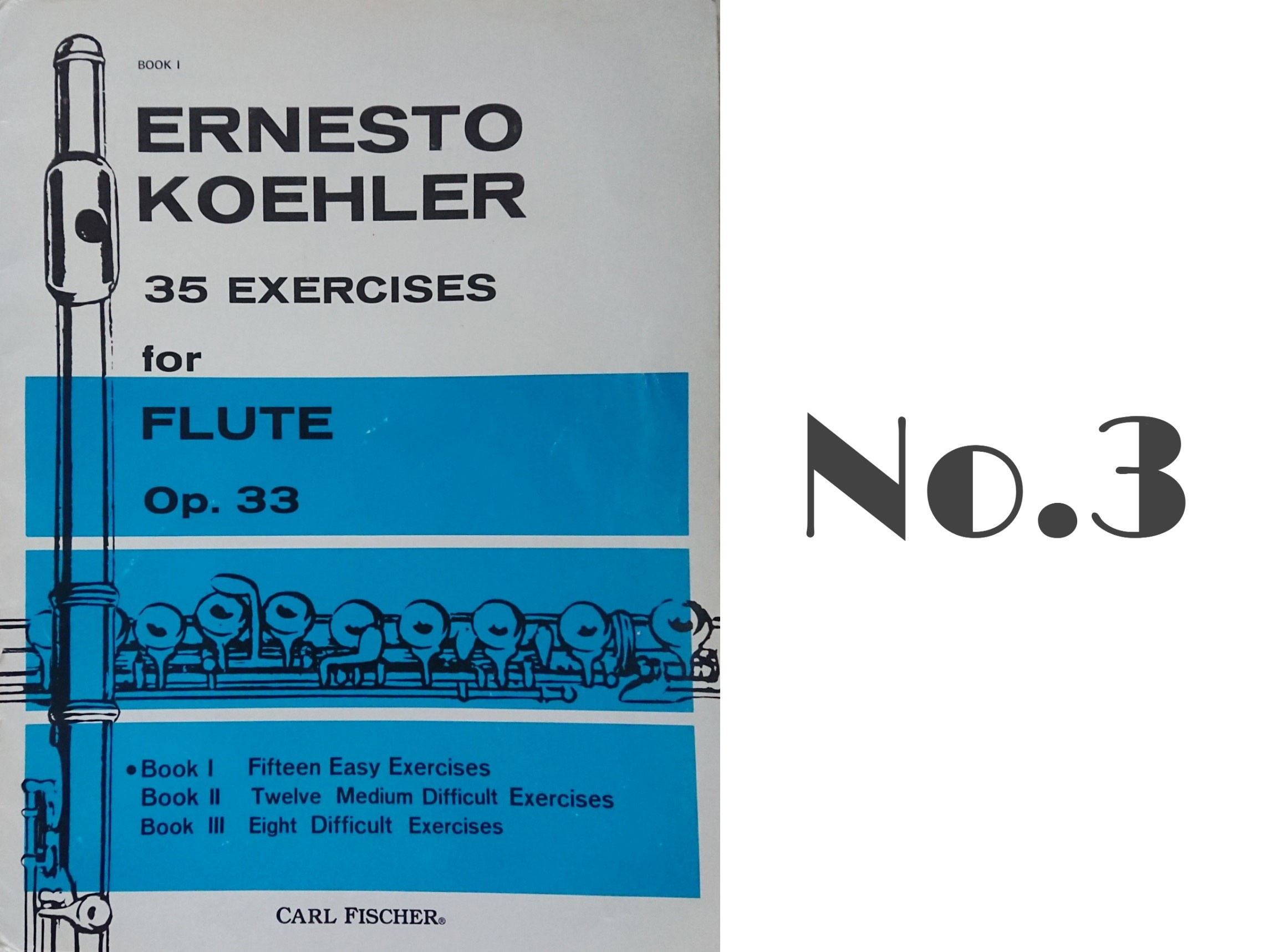 ケーラー フルートのための35の練習曲 第1巻 第3番を読む 横浜市西区 みはる音楽教室