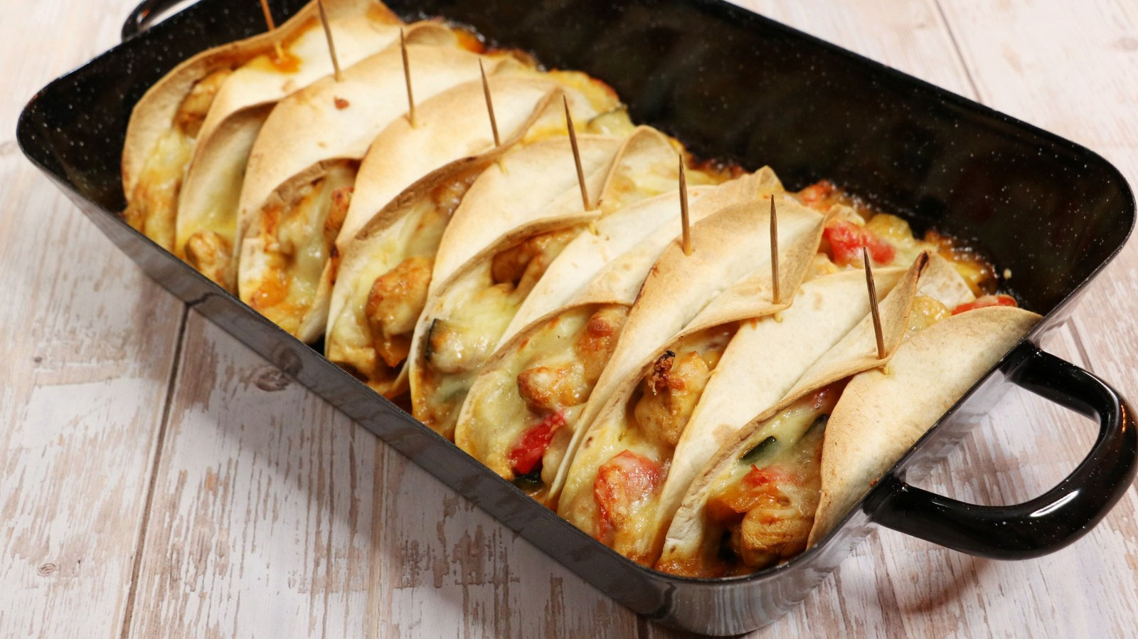 Überbackene, gefüllte Tortillas/ Zapečene tortilje iz rerne - Hanuma ...