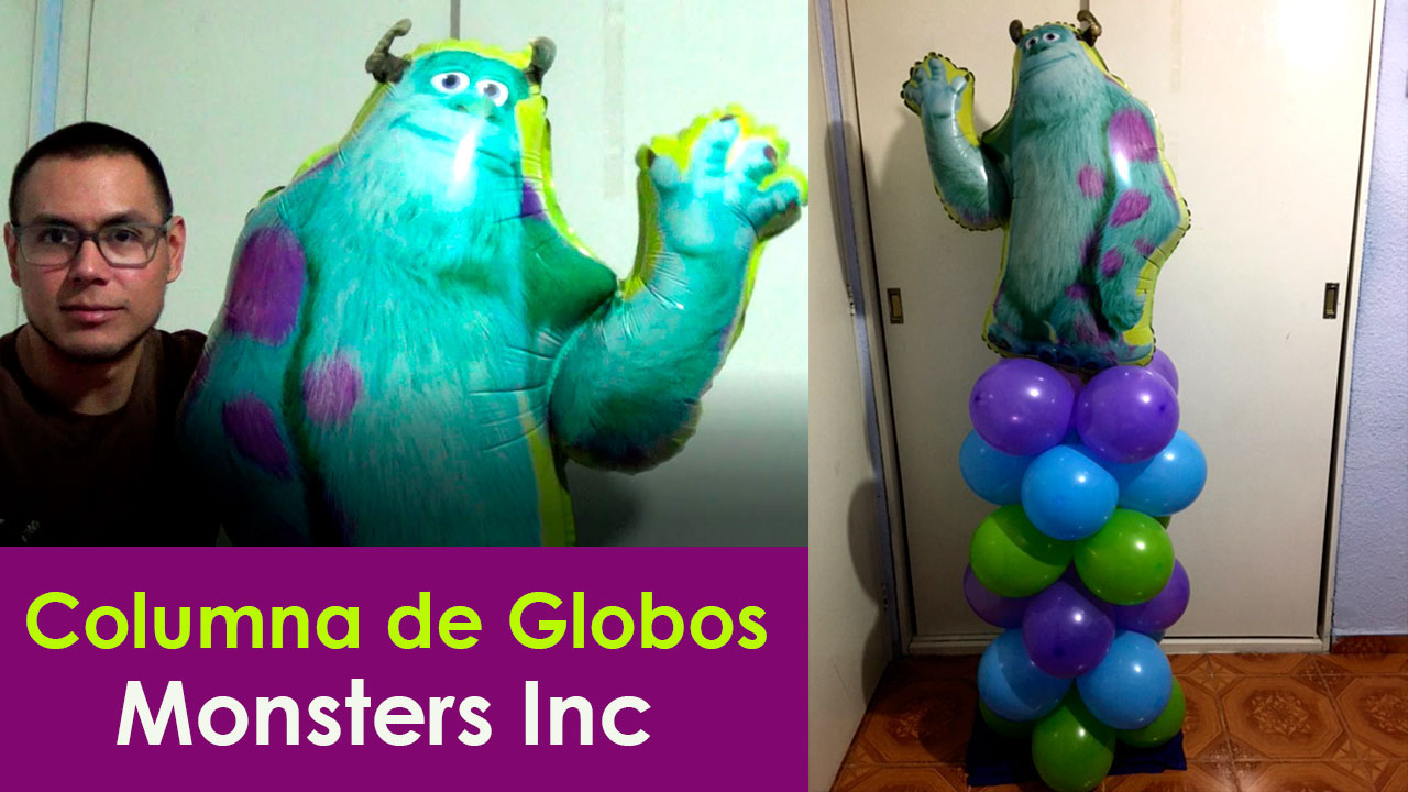 Columna De Globos Fiesta Monsters Inc Decoracion Para