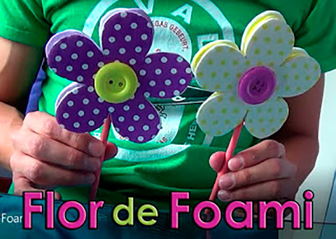 Como hacer Flor de Foami - decoracion para fiestas Como hacer Flor de Foami - decoracion para fiestas