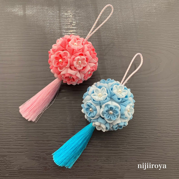 特別講座 ミニボールブーケ つまみ細工のnijiiroyaー長野市 特別講座 ミニボールブーケ つまみ細工のnijiiroyaー長野市