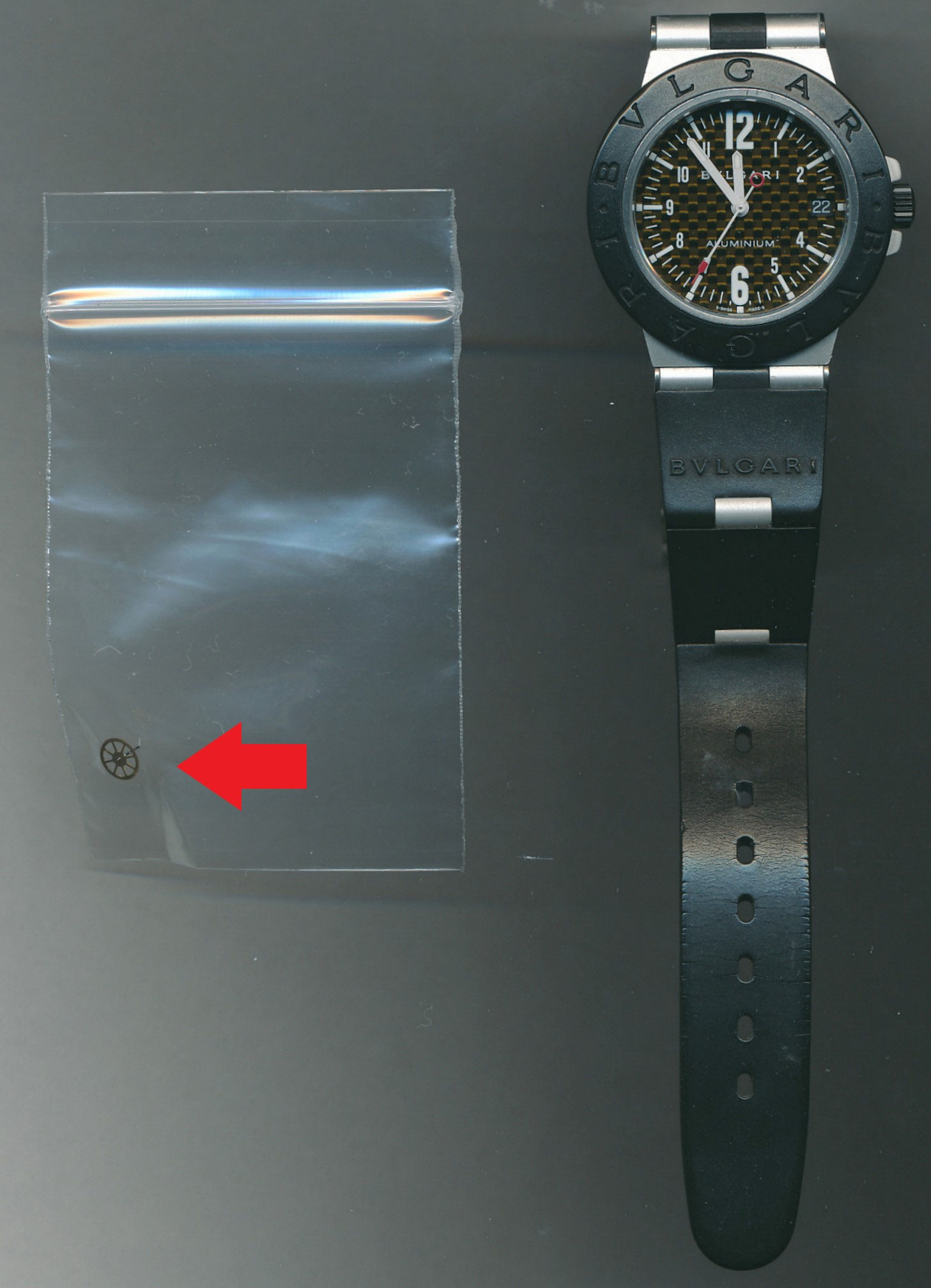 BVLGARI AL38TA ブルガリ　アルミニウム自動巻き　オーバーホール必要 BVLGARI AL38TA ブルガリ アルミニウム自動巻き オーバーホール必要 2