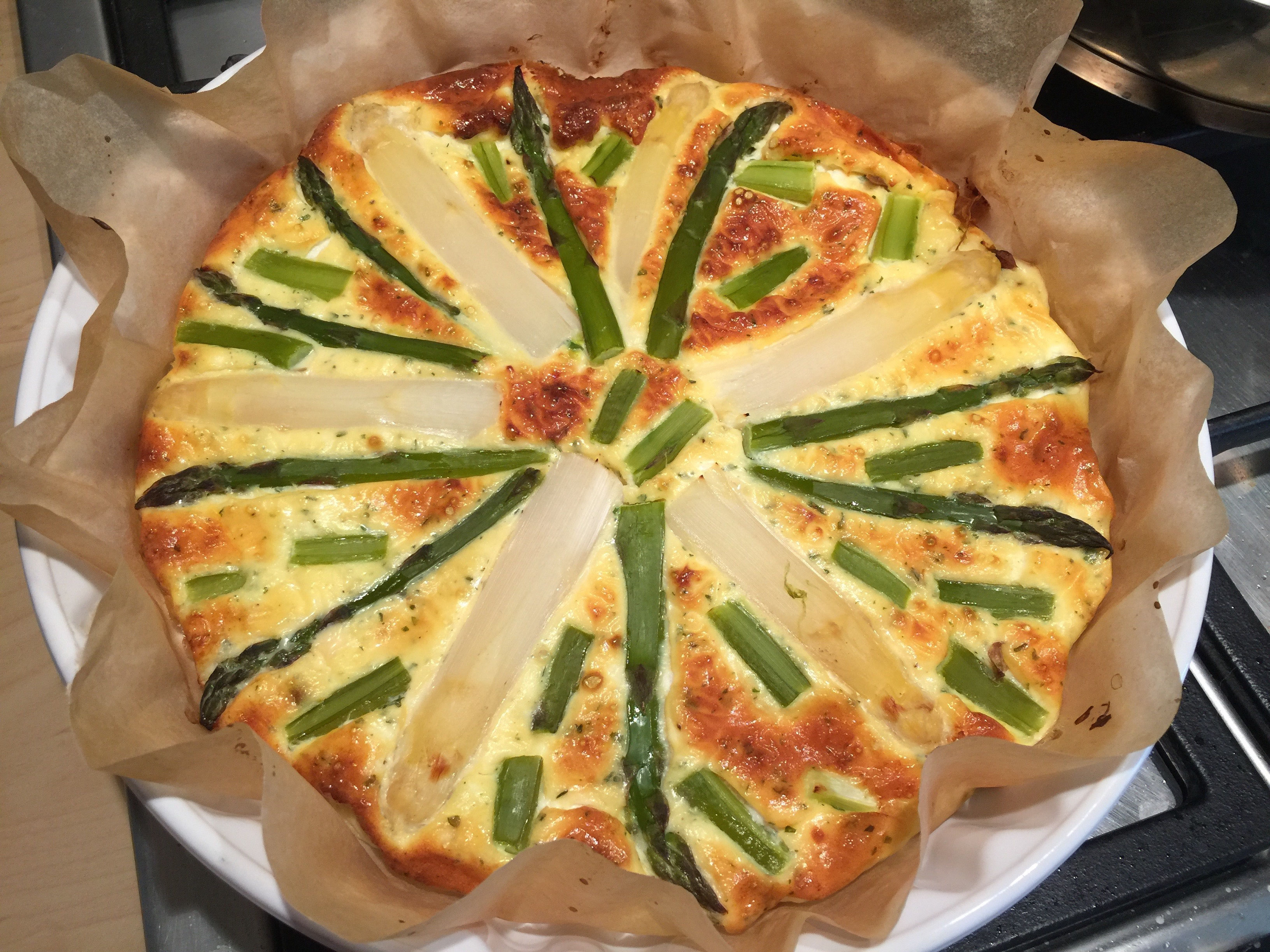 Quiche sans pâte aux asperges La Cuisine de Solveig