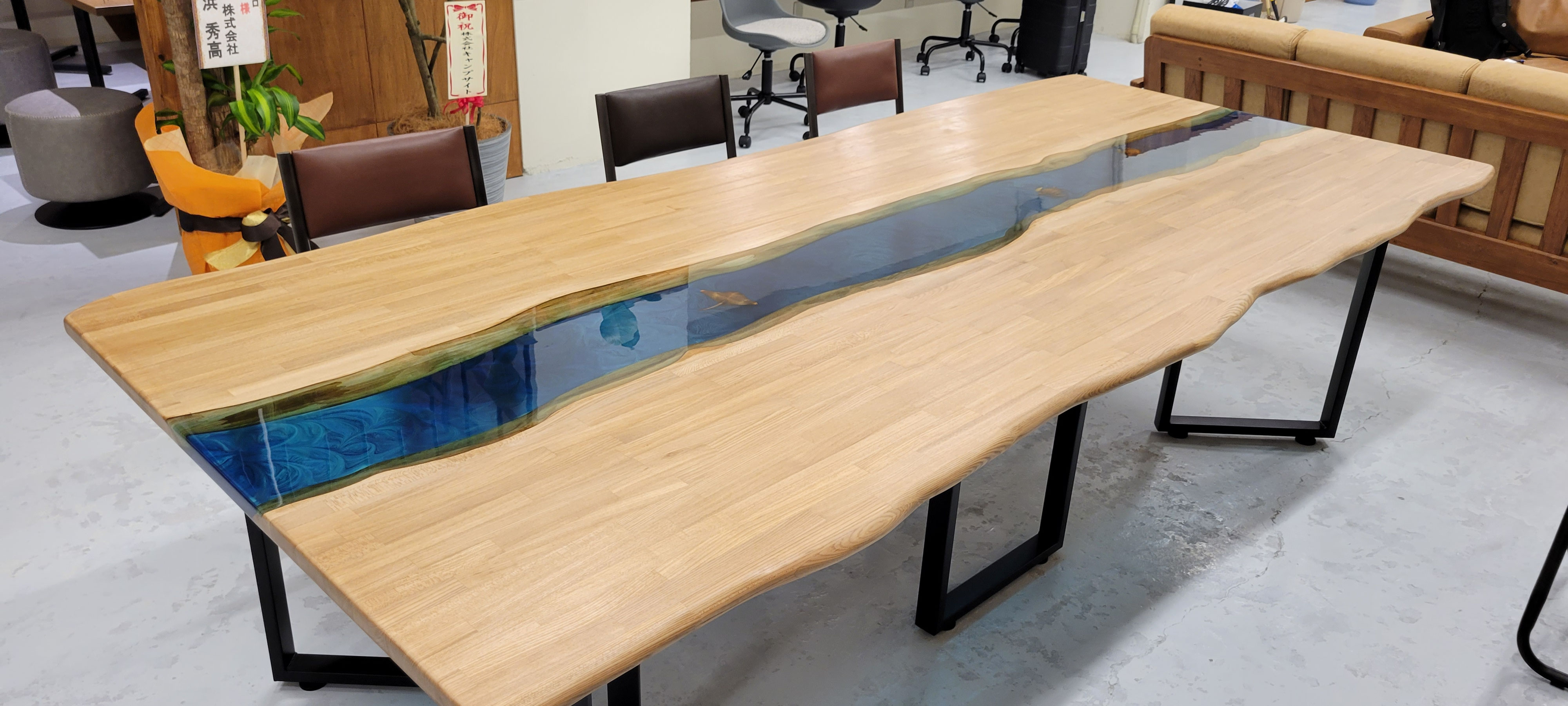 レジンテーブルタモ1710×700×30