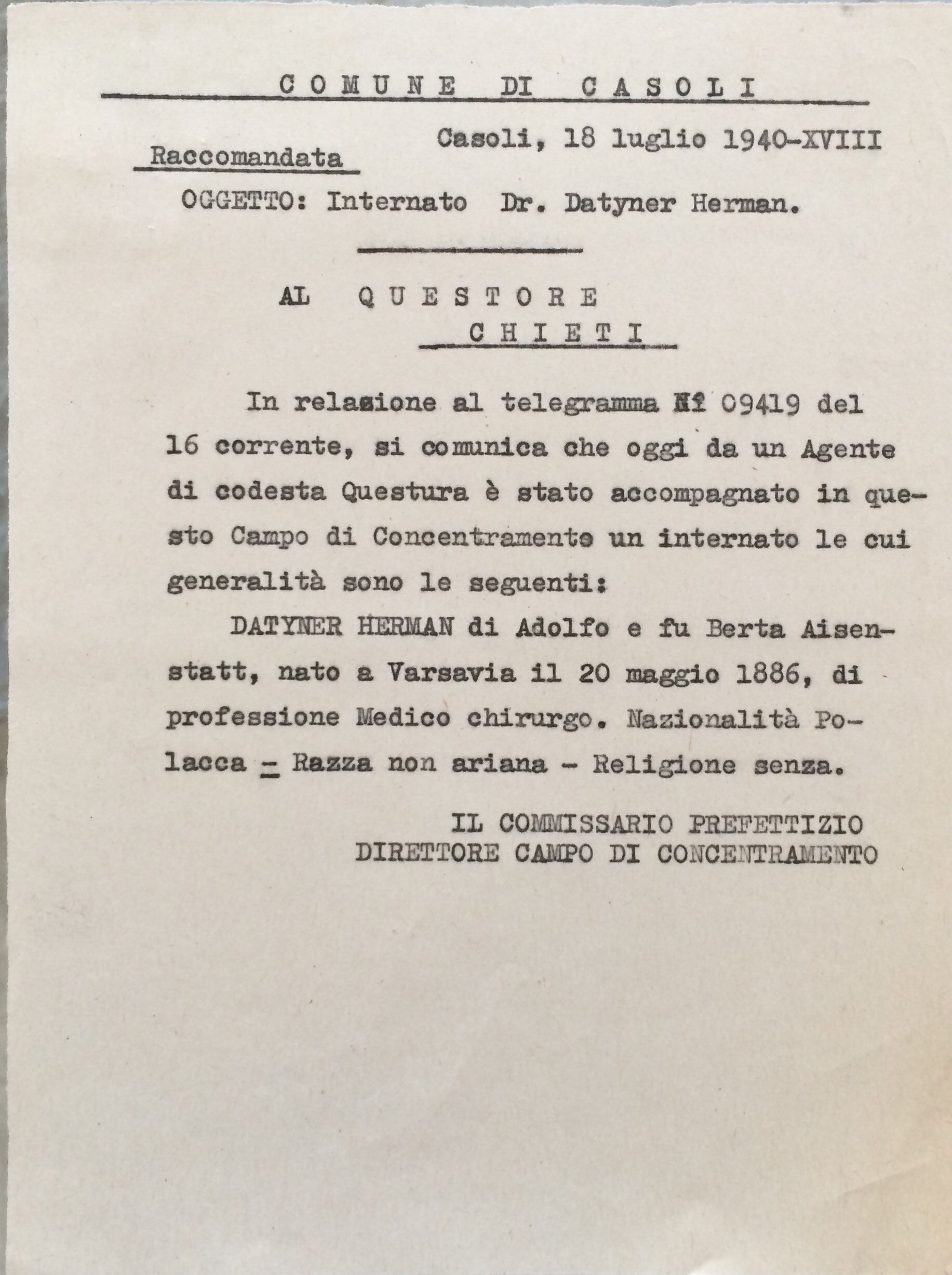 Hermann Datyner, medico-pianista ebreo polacco, 