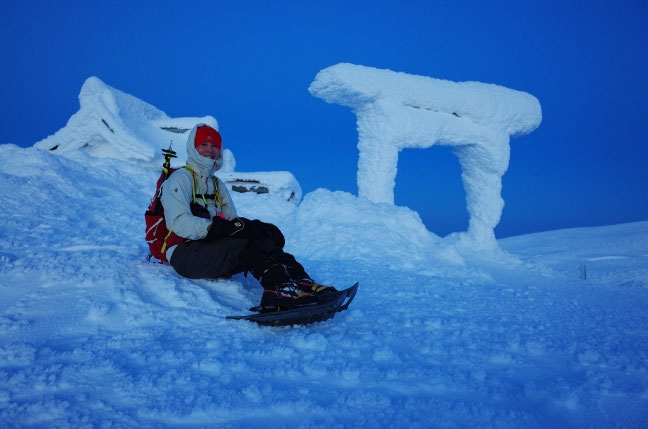蔵王刈田岳雪山ハイク-早朝の