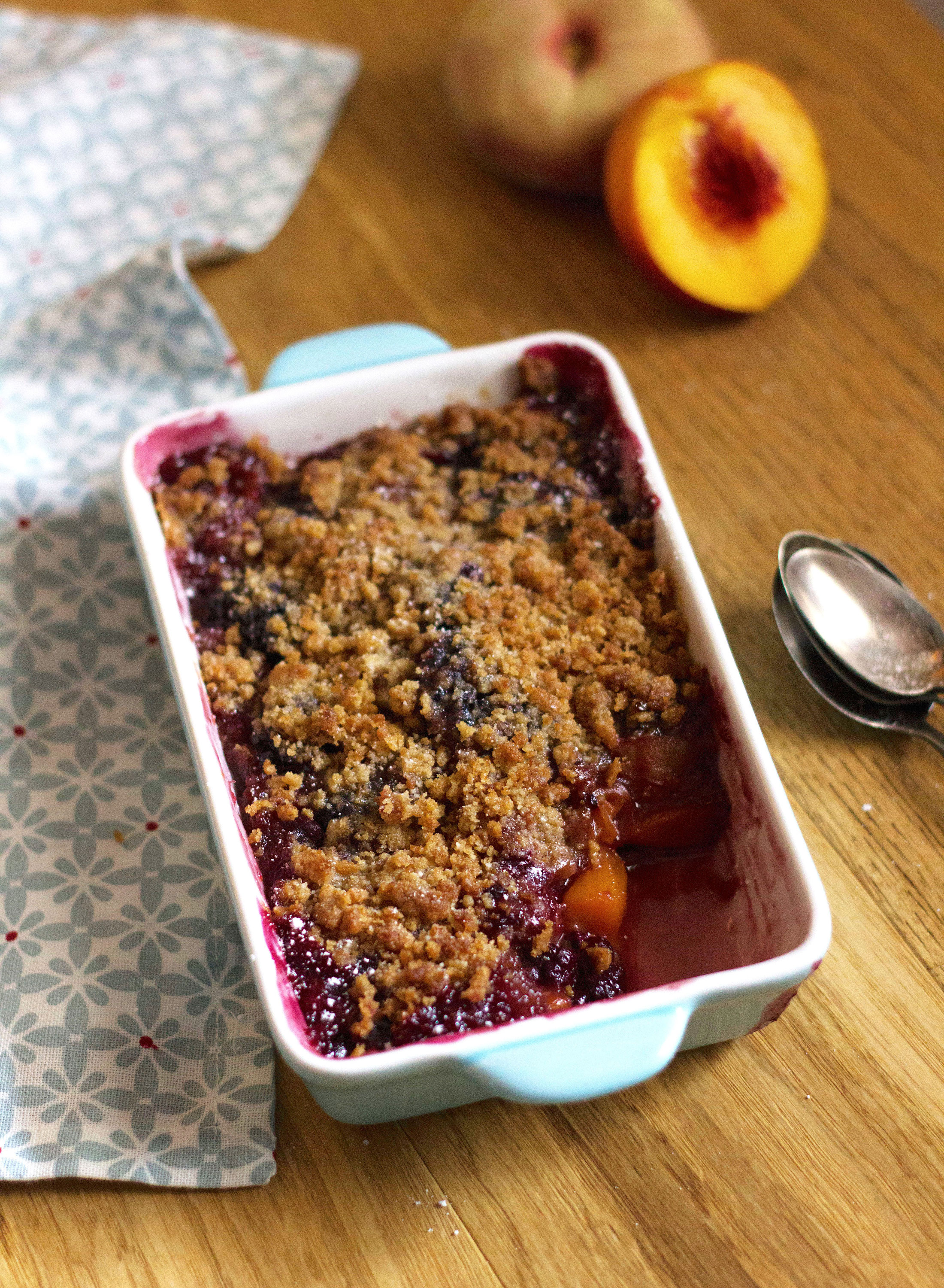 Crumble nectarines et mûres Lady Coquillette Recettes de cuisine