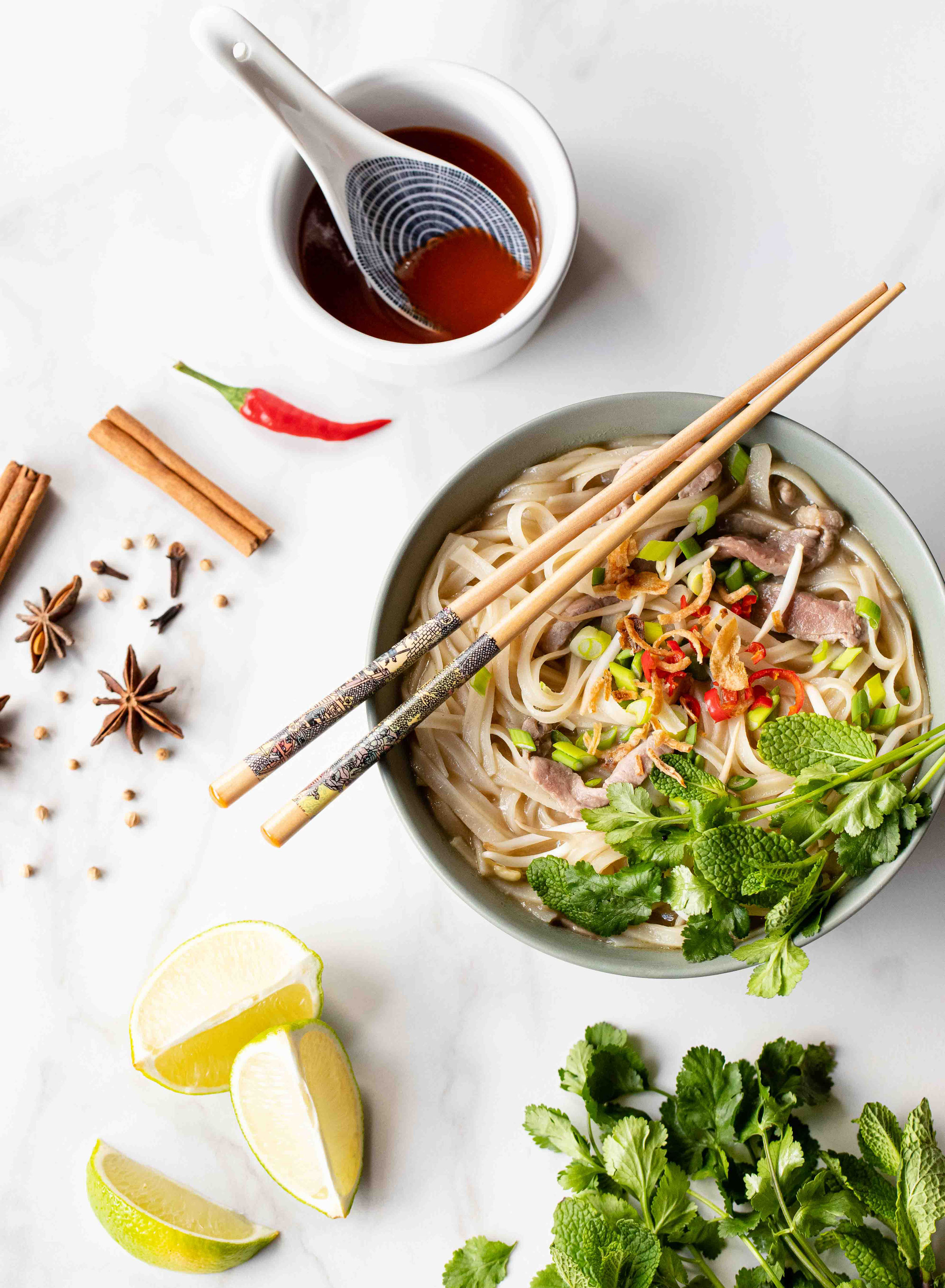 Soupe de nouilles au boeuf & épices, façon Phở vietnamien Lady