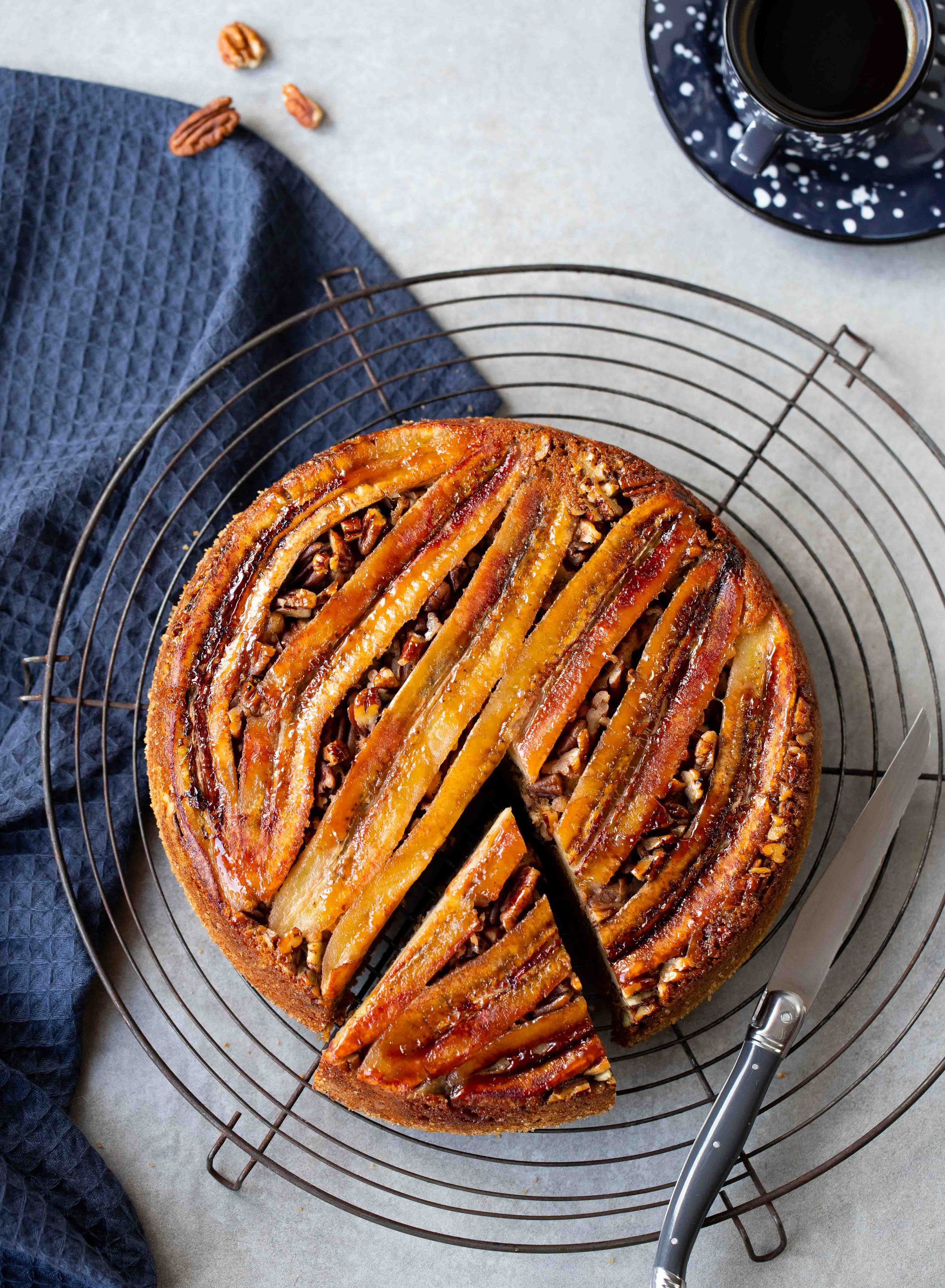 Gateau Renverse Upside Down Cake Banane Noix De Pecan Lady Coquillette Recettes De Cuisine Gourmandes Et Creatives