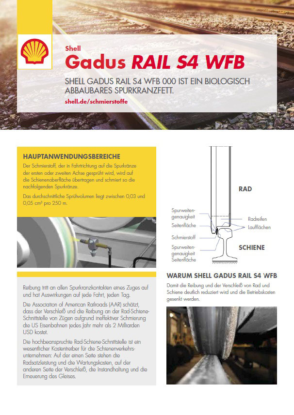 Shell Gadus Rail S4 WFB 000 - Öle, Fette und Schmierstoffe