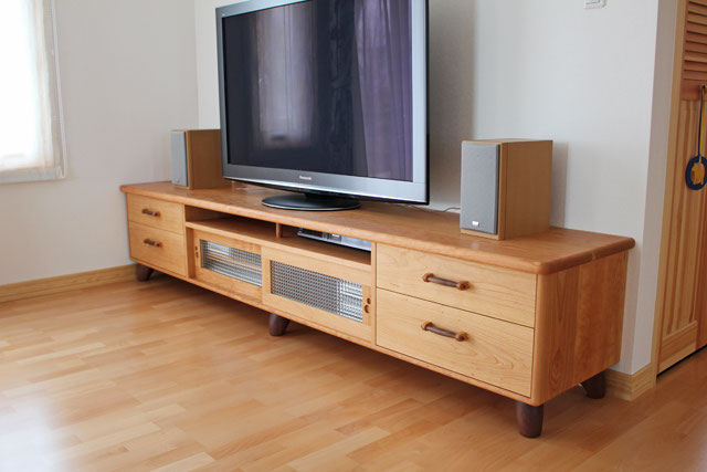 高橋工芸　ダークブラウン　アメリカンチェリー製　テレビ台 高橋工芸 ダークブラウン アメリカンチェリー製 テレビ台 高橋