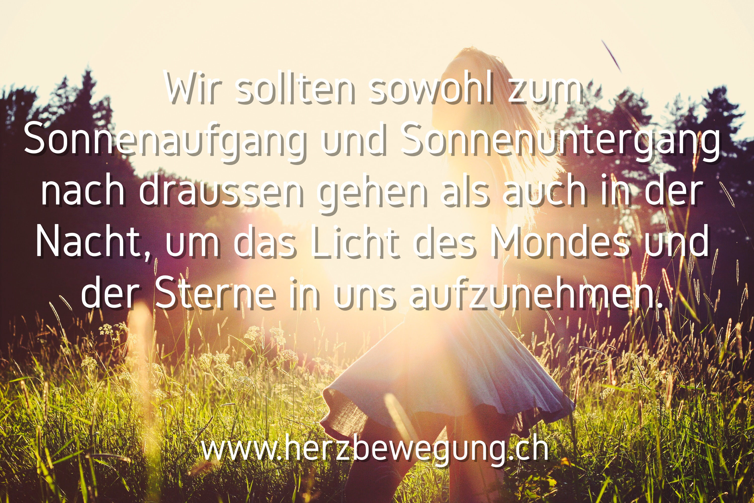 Sonnenaufgang und Sonnenuntergang Herzbewegung
