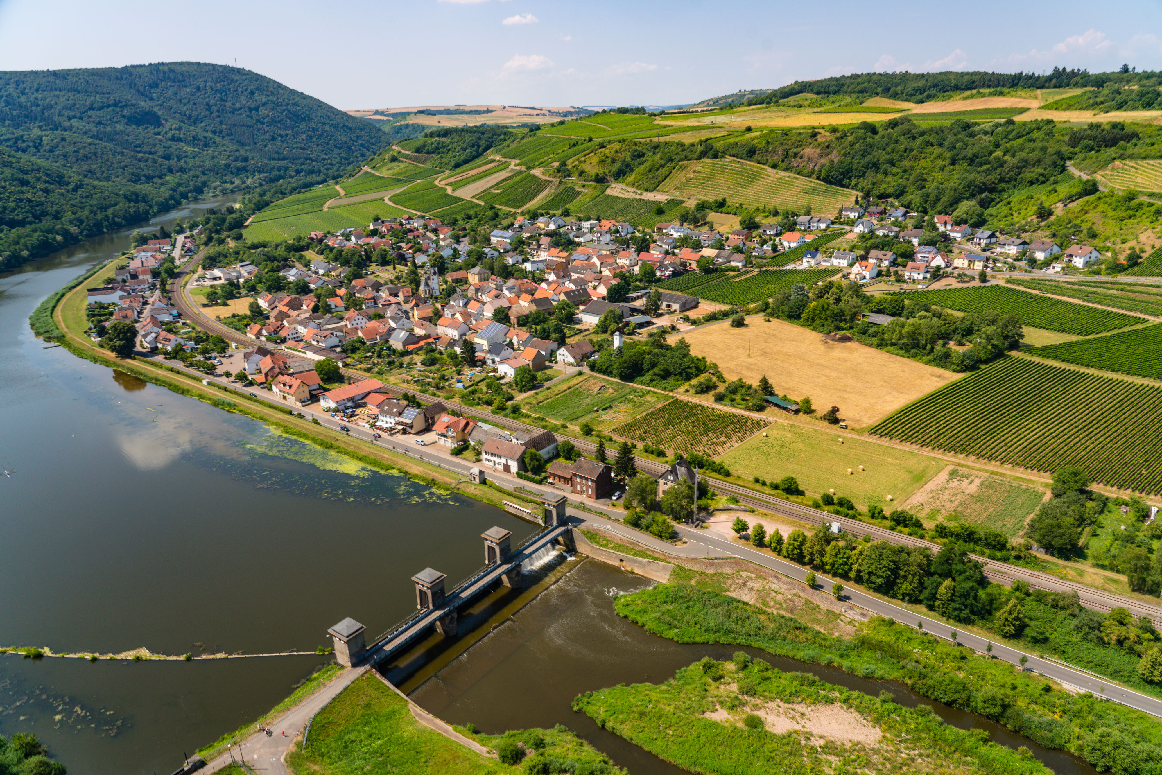 Niederhausen von oben Nahecopter