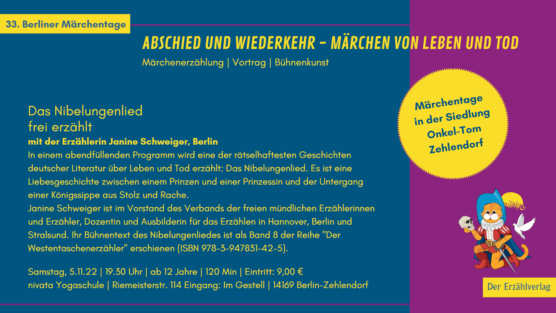 33. Berliner Märchentage. Wir laden ein! Erzählverlag