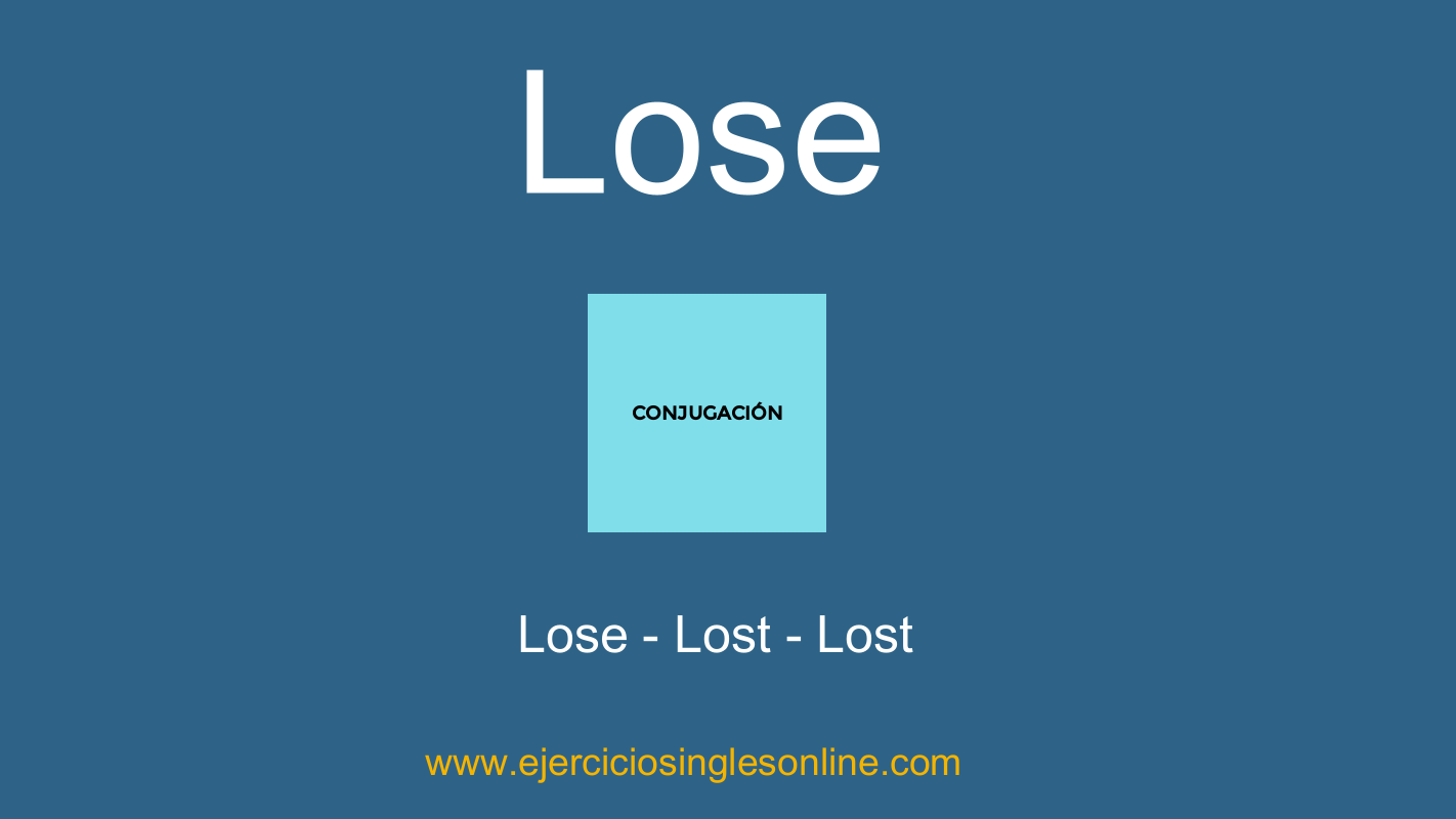 Lose Conjugación Ejercicios inglés online