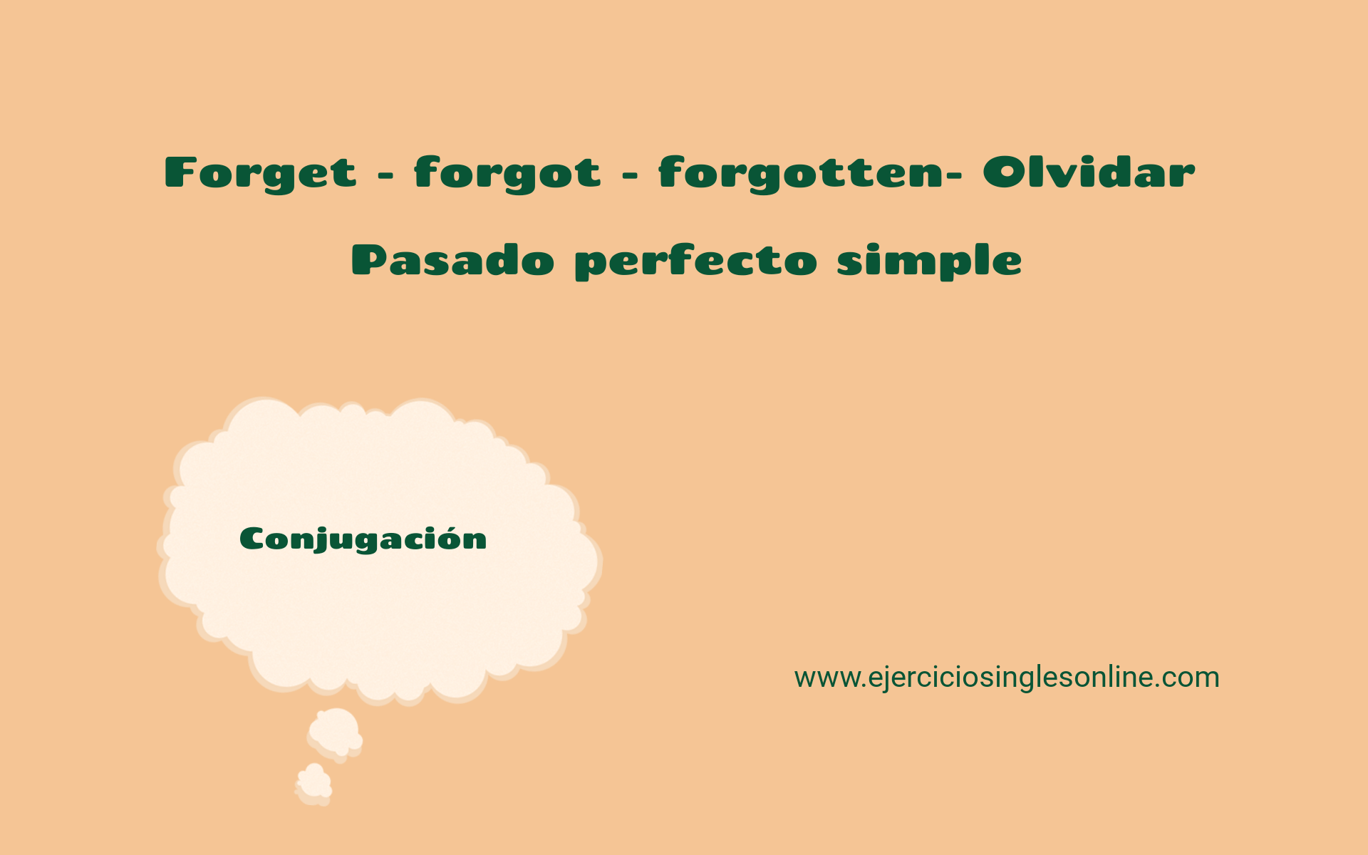 Pasado perfecto simple Conjugación Ejercicios inglés online