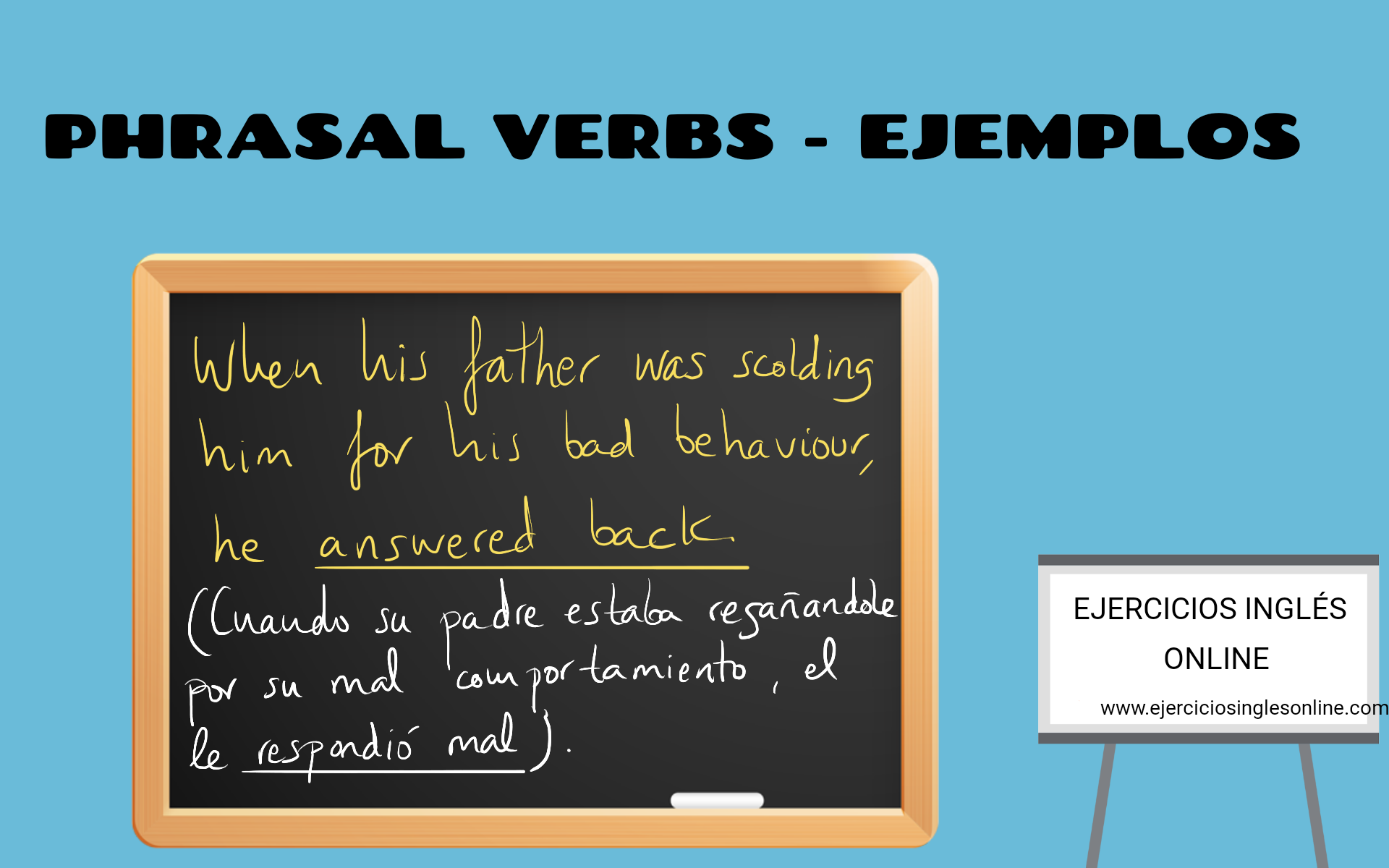 Phrasal verbs en inglés Ejemplos Ejercicios inglés online