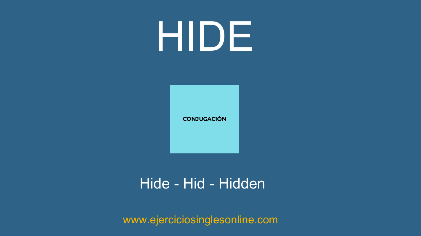 Hide Futuro Planeado Conjugaci n Ejercicios Ingl s Online
