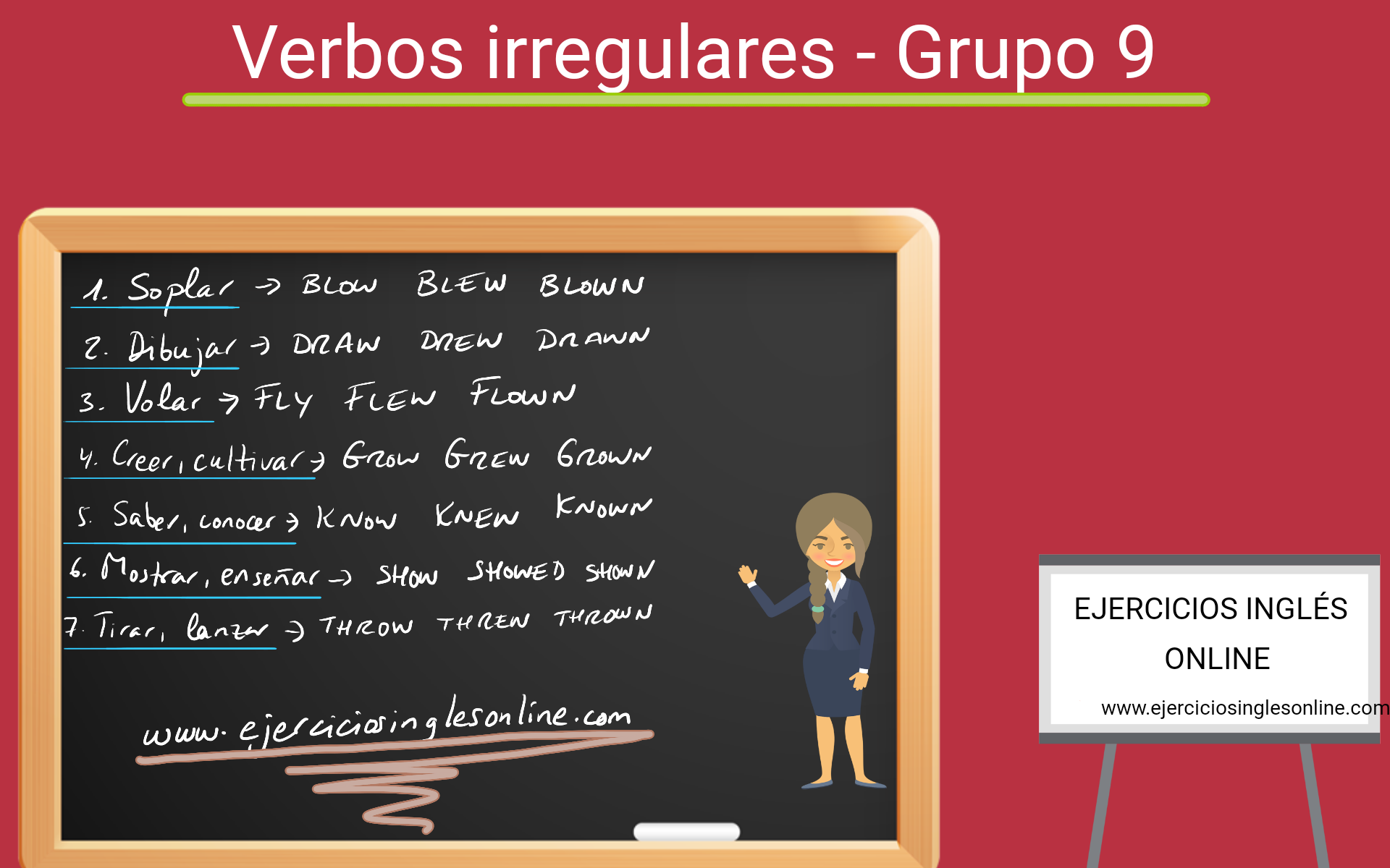Verbos Irregulares Grupo 9 Ejercicio Ejercicios Ingl s Online