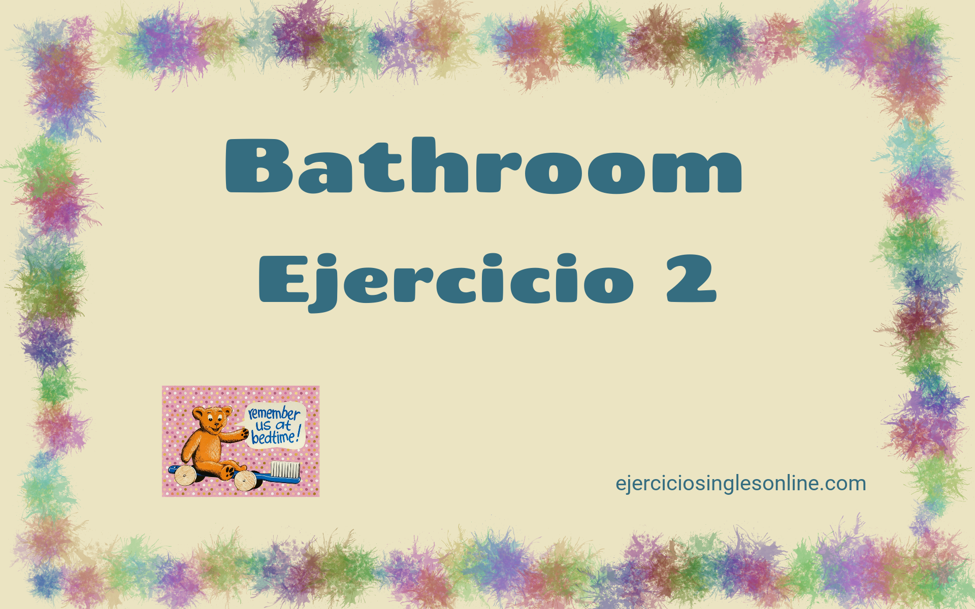 Bathroom en inglés Ejercicios inglés online