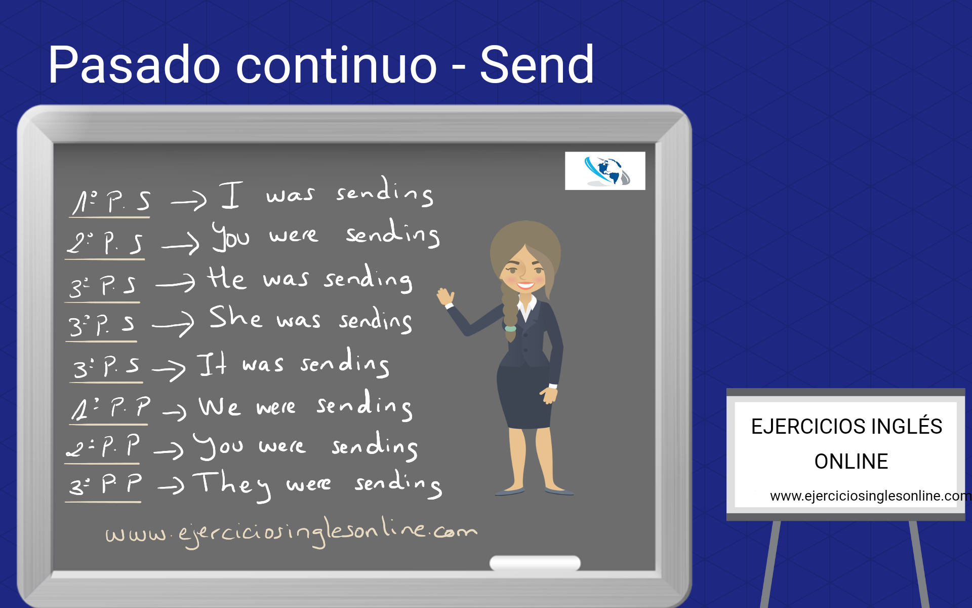 Pasado continuo - Conjugación - Verbo Send - Ejercicio - Ejercicios ...