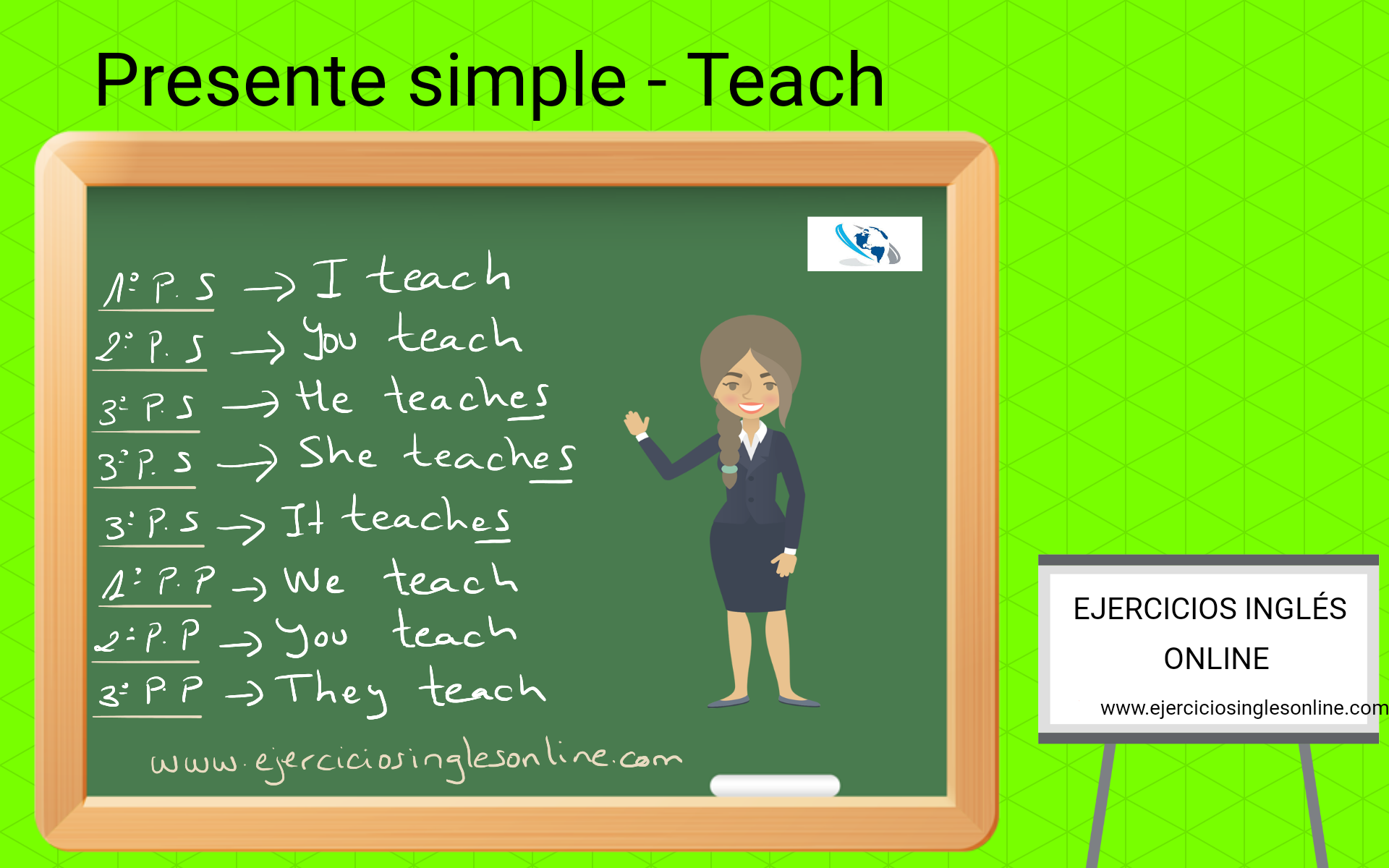 Presente simple Conjugación Verbo Teach Ejercicio Ejercicios Presente simple Conjugación Verbo Teach Ejercicio Ejercicios