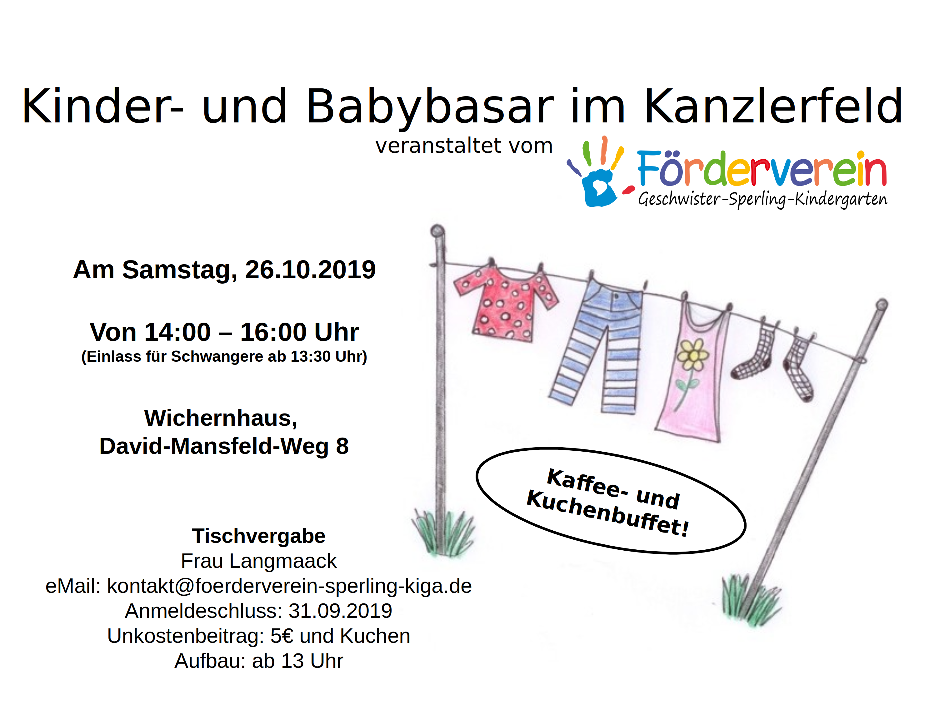 Babybasar im Wichernhaus - Förderverein Geschwister-Sperling-Kindergarten