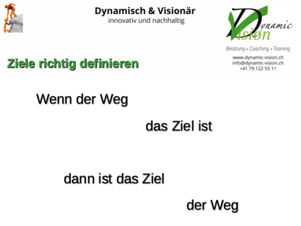Ziele richtig definieren - dynamic-vision-persoenlichkeits Webseite!