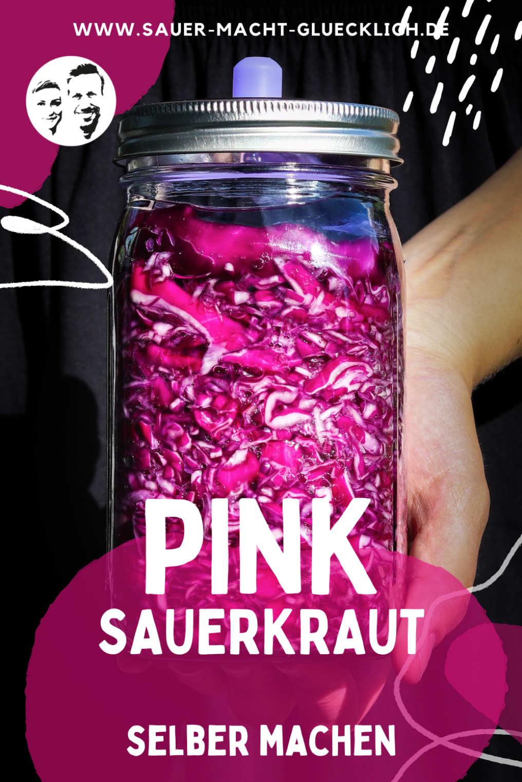 Sauerkraut selber machen Leckeres und einfaches Rezept für pinkes Sauerkraut SAUER MACHT