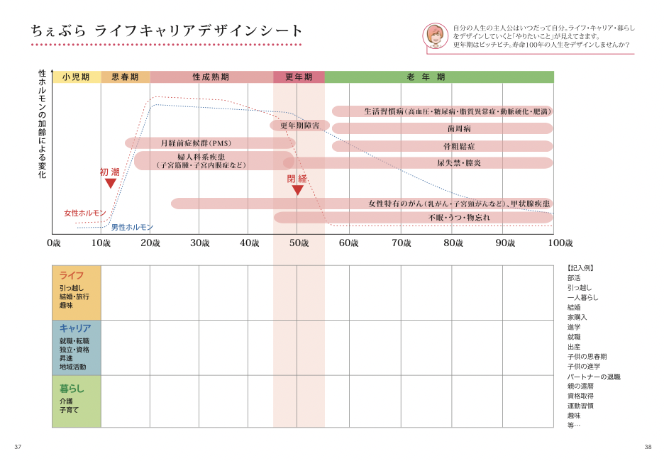 マイ・ライフ・ストラテジー キャリアプラン ライフプラン ライフキャリアデザインワークシート - 更年期ケアの「ちぇぶら」