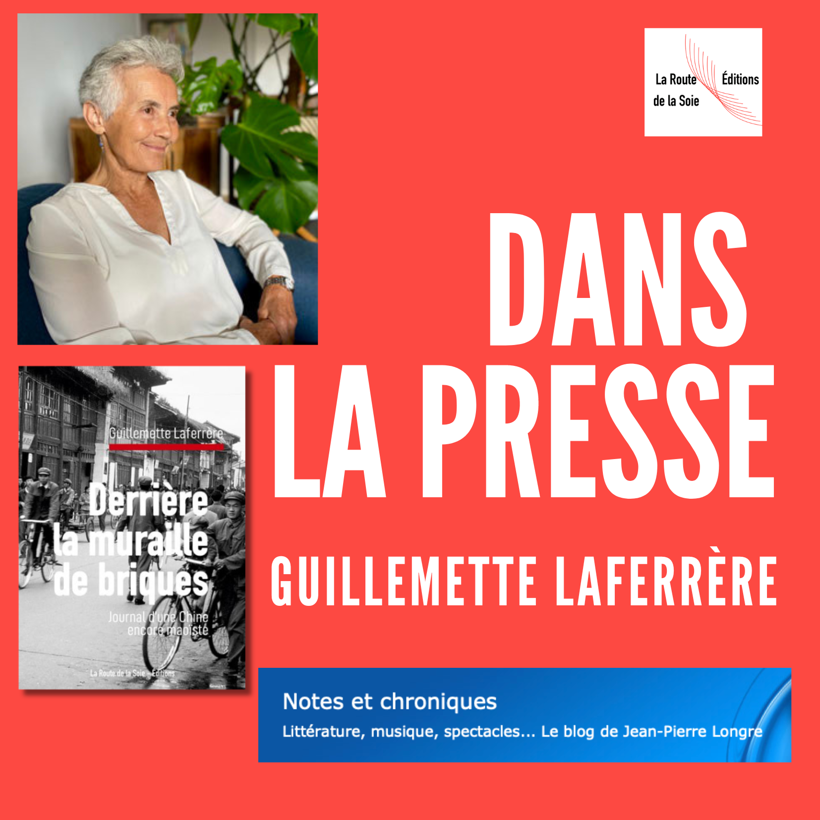 On retrouve Guillemette Laferrère dans la presse La Route de la Soie