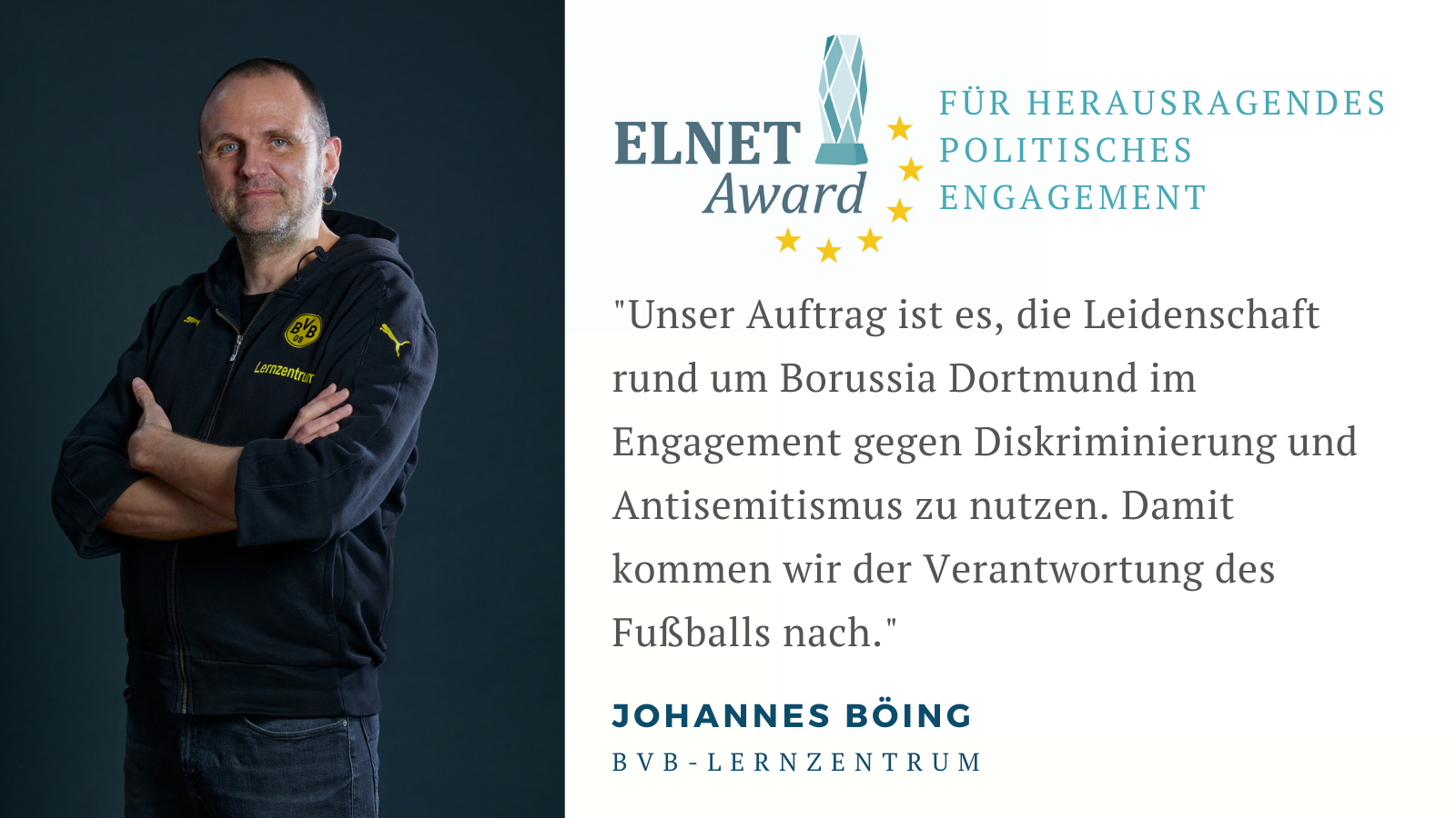 Johannes B ing Erh lt ELNET AWARD Seit 1987