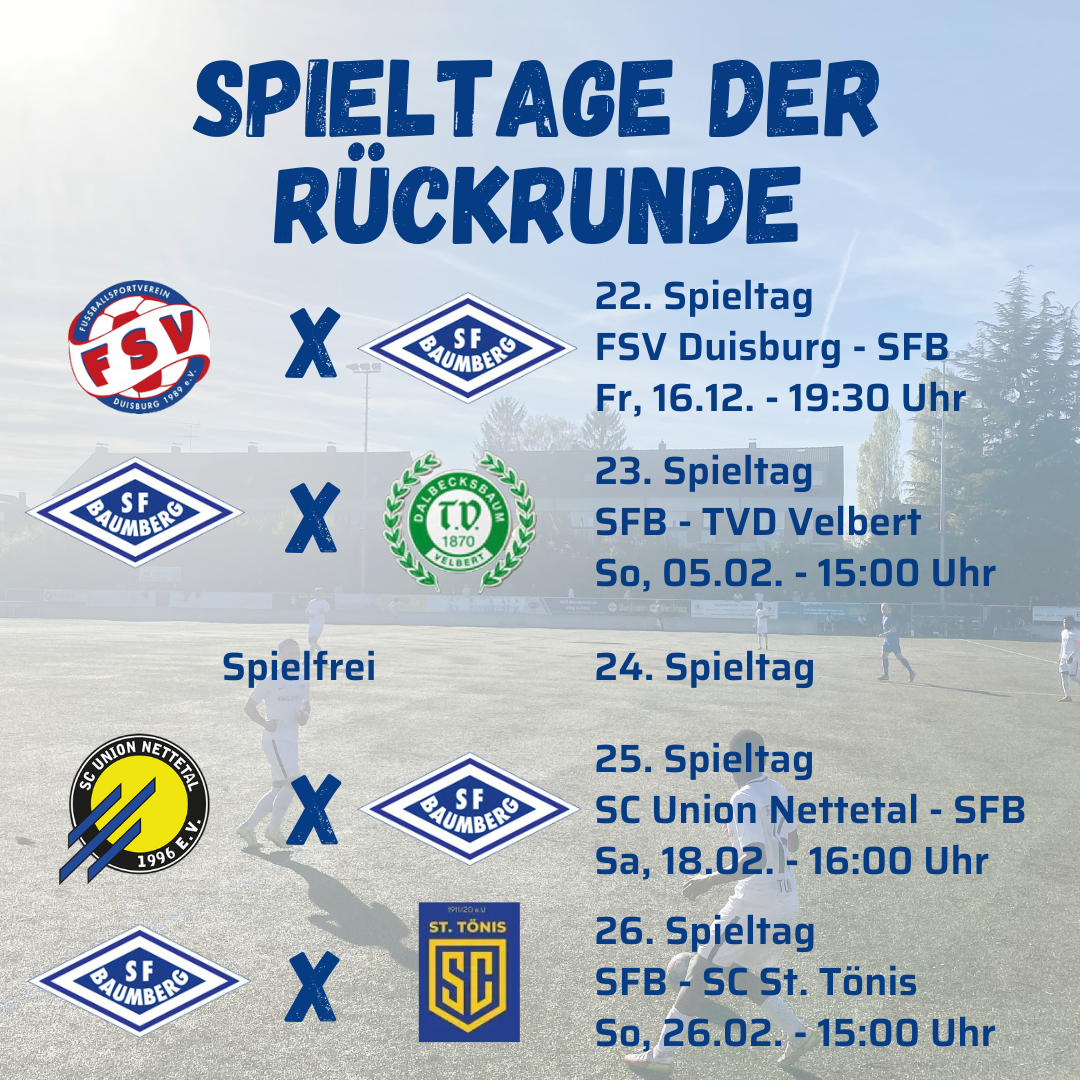OBERLIGA Spielplan für die Rückrunde der Saison 2022/23 offizielle