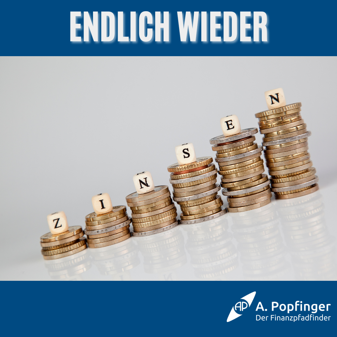 Endlich wieder Zinsen Nachhaltig. Wegweisend. Aktiv.