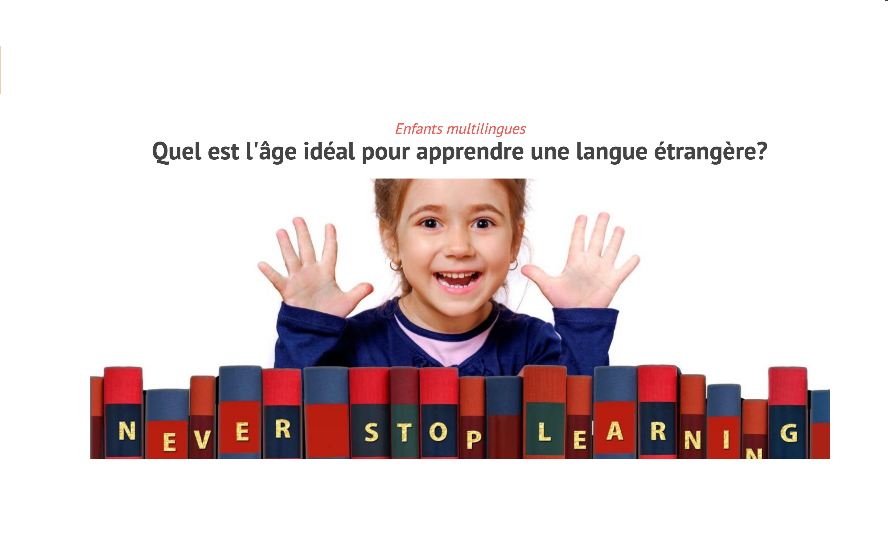 A Quel Age Apprendre Les Echecs Quel est l'âge idéal pour apprendre les langues ? - Conseils