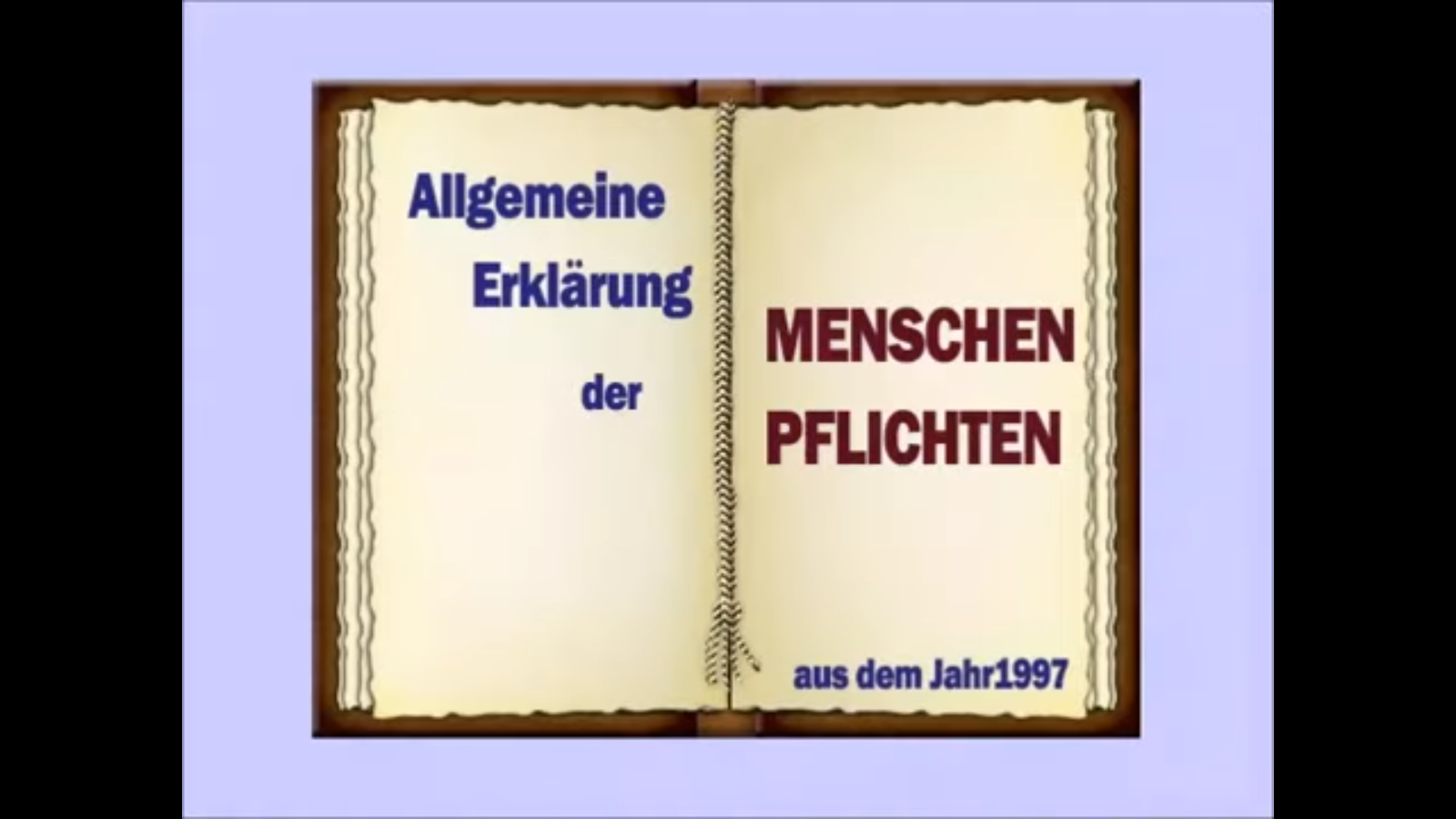 Erklärung der allgemeinen Menschenpflichten (Animation