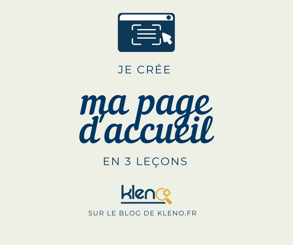 Structure d'une page d'accueil d'un site web  Kleno