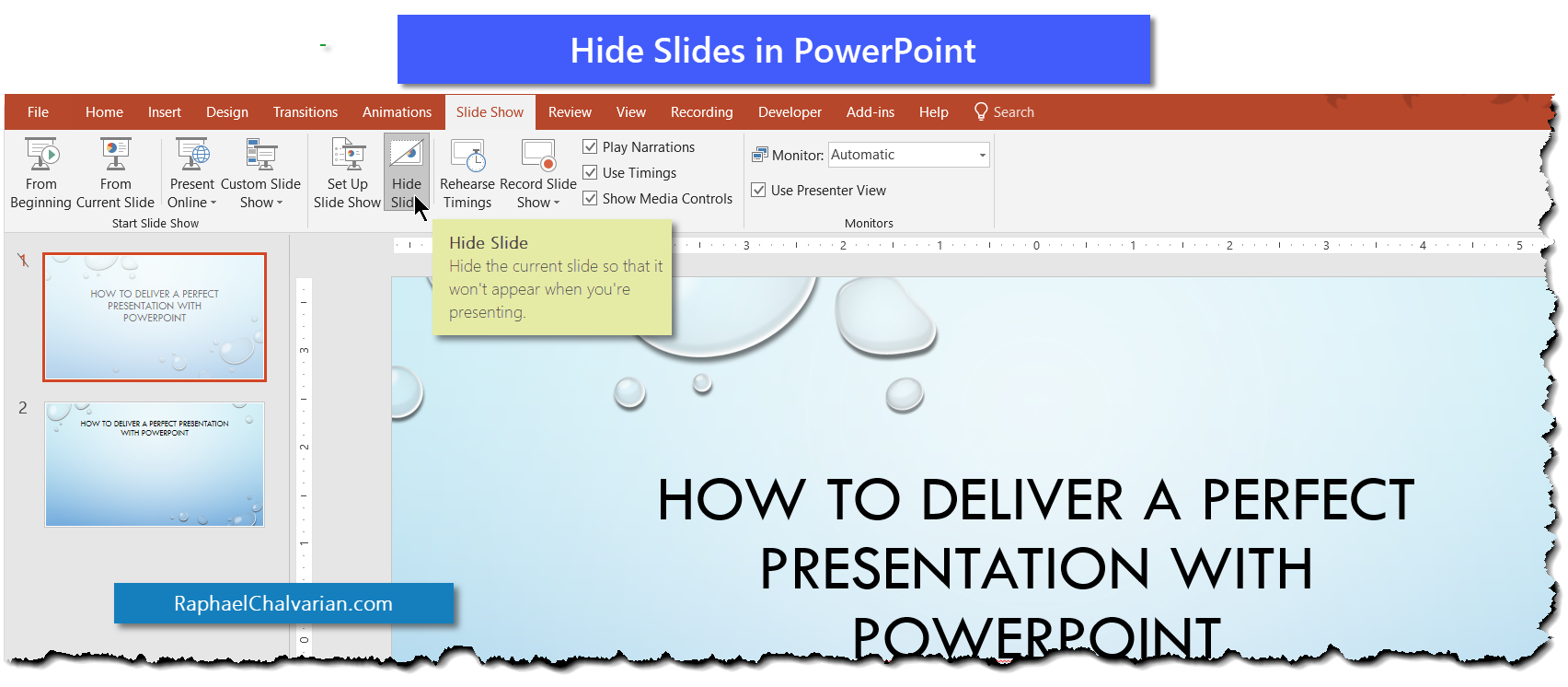Hide Slides in PowerPoint Powerpoint & Excel explained simply from
