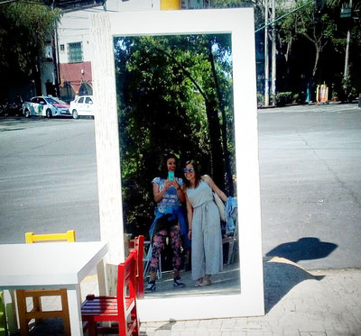 Sarah and I in Mexico City on the Avenida Mazatlan. A place where I live close to now.