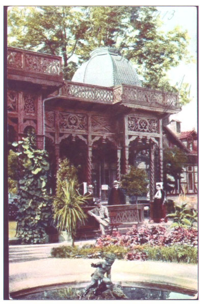 Anbau Brunnentempel um 1900 - Repro W.Malek