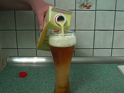 Cerveja de trigo com suco de banana, o ¨Bananenweizen¨