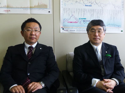 経営企画部部長　岩淵　敏明　様 次長　千葉　茂　　様