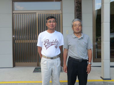 自治会長　勝部欣一氏　事務局長　小山隆人氏