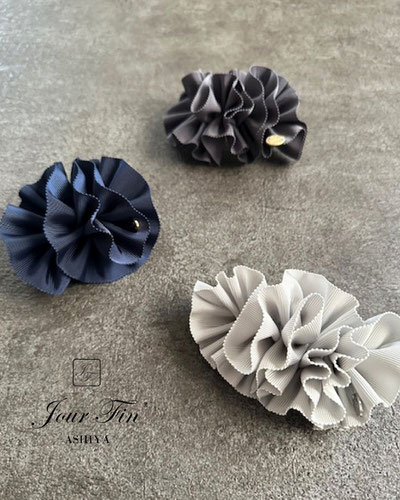 JourFin　ジュールフィン　ラブリボン　LoveRibbon　リボン　リボン教室　リボン教室芦屋　リボンレッスン　リボンワーク　リボン資格　リボンレッスン　木馬リボン　ワークショップ　百貨店販売　ペネロペ　フリルリボン　フリルアクセサリー　ヘアーアクセサリー