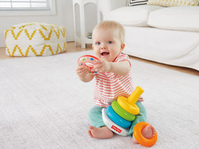 Die Besonderheit bei der Fisher-Price Musikschnecke ist die Förderung visuelle Fähigkeiten der Augen und Hand Koordination.