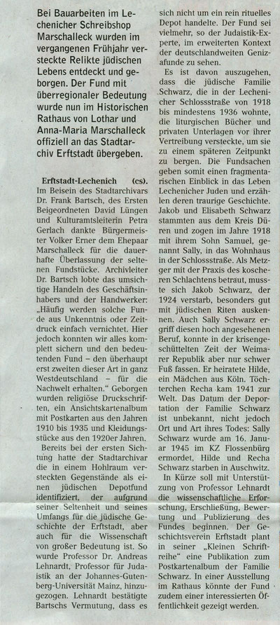 3.6.2015 Erftstadt Anzeiger