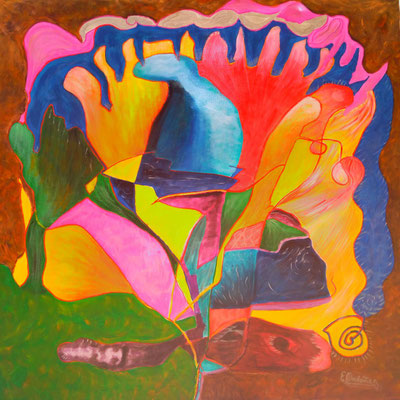 La Energía, óleo sobre lienzo, 100 x 90 cm. 2020